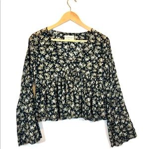 RL Denim & Supply | Floral Bell Sleeve Blouse